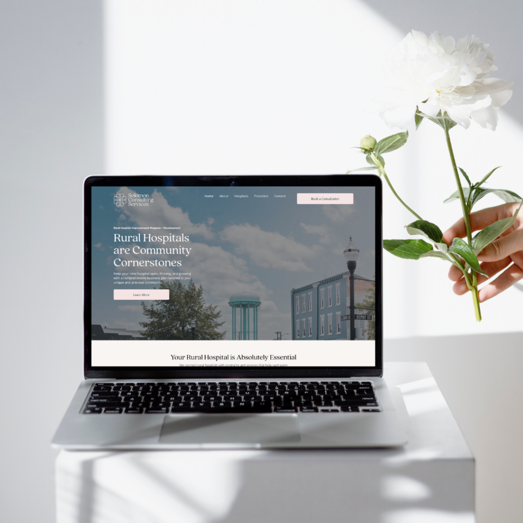 Mockup of the Solomon Consulting Services website